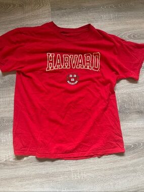 HARVARD University Red Teeshirt 100% Cotton